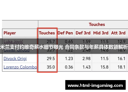 米兰支付约维奇薪水细节曝光 合同条款与年薪具体数额解析