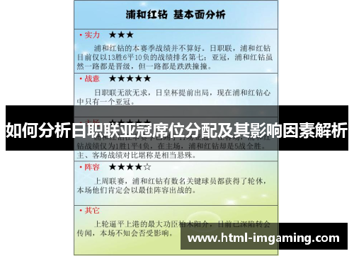 如何分析日职联亚冠席位分配及其影响因素解析
